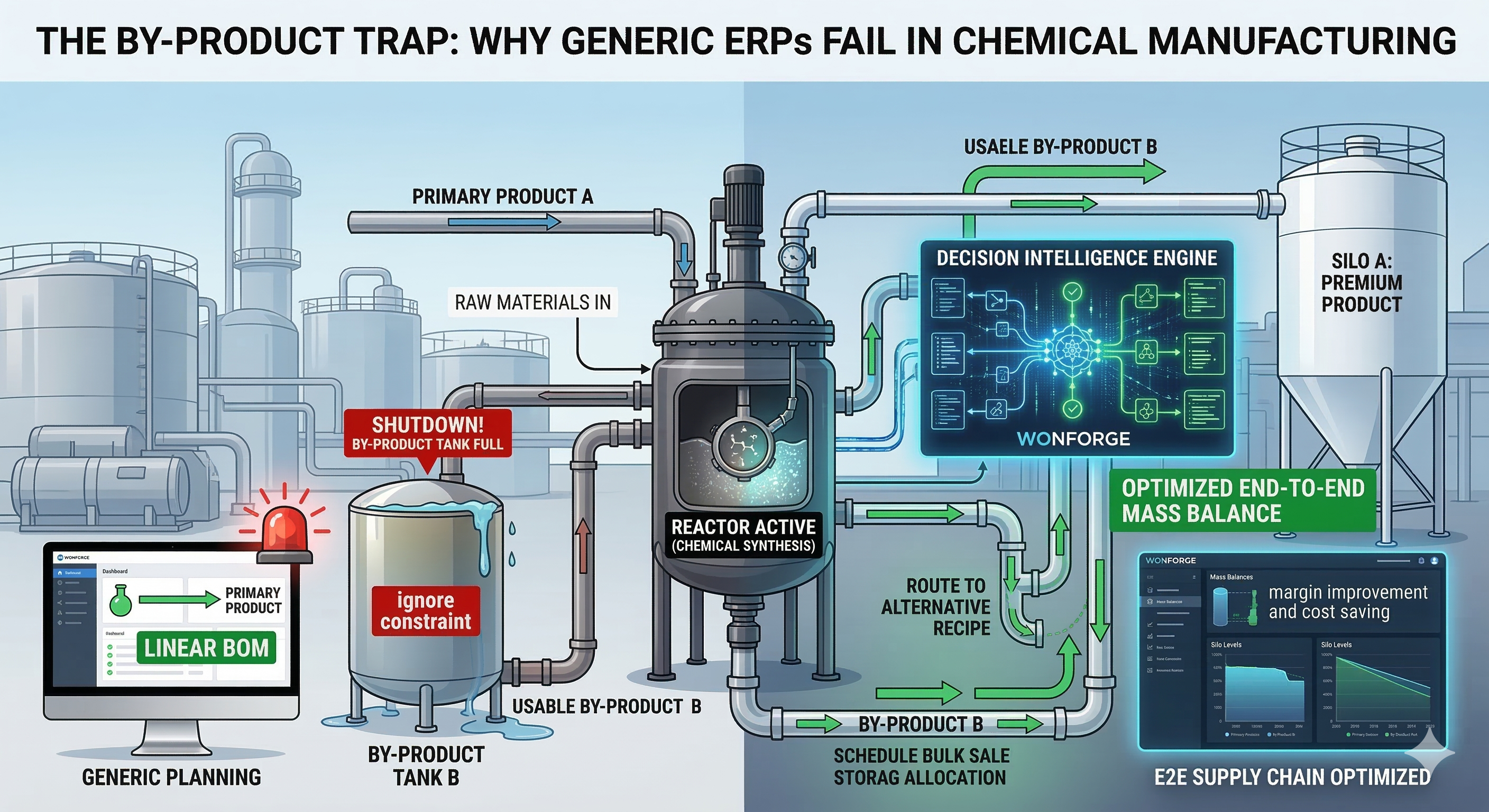 The By-Product Trap: Why Generic ERPs Fail in Chemical Manufacturing